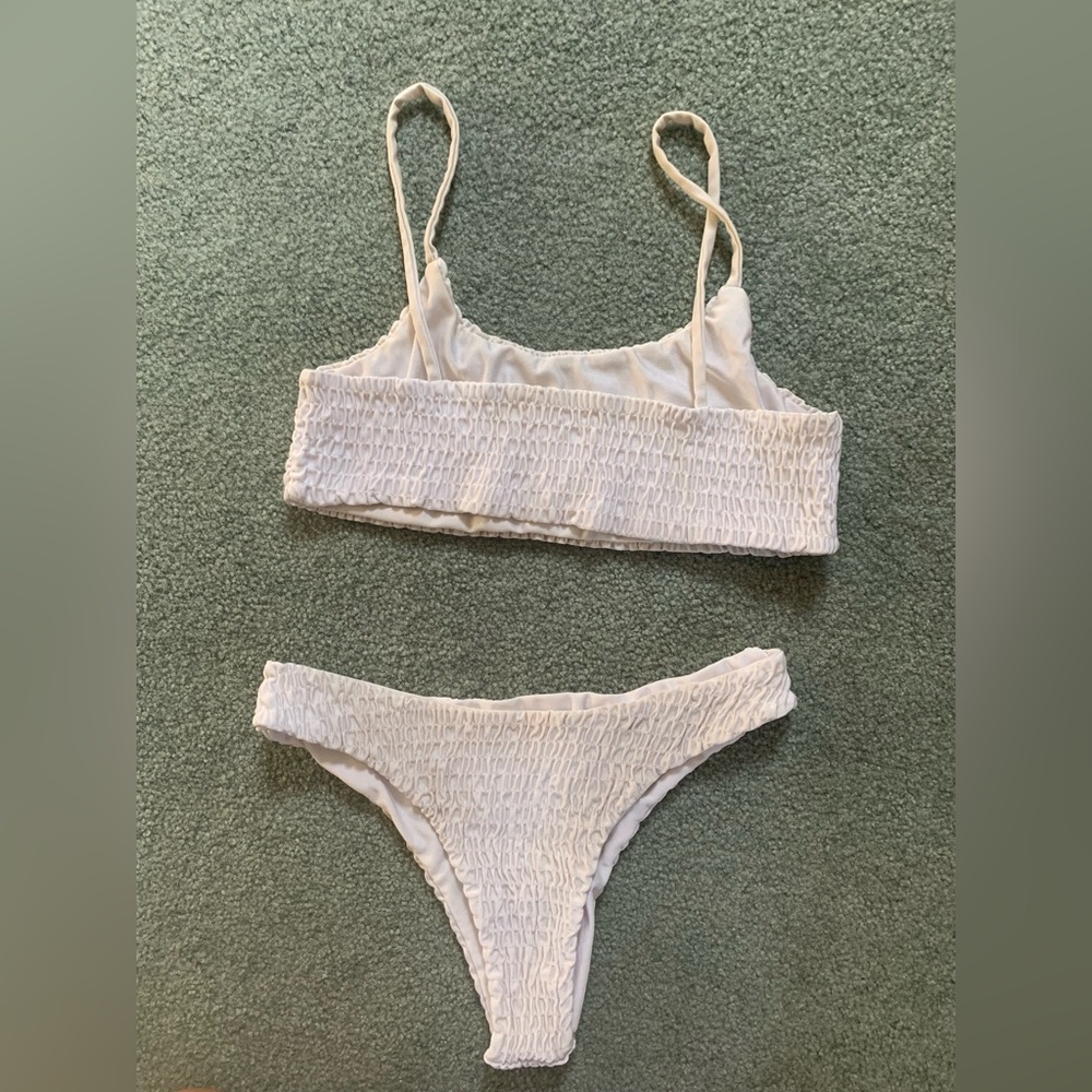 White Textured Bikini